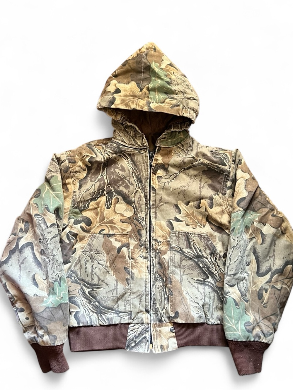 Vintage Walls USA Made Advantage Timber Camo Hunting Jacket Hooded Youth 12